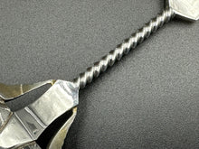 Load image into Gallery viewer, Duhme & Co Coin Silver Bright Cut Twisted Handle Large Serving Spoon Cincinnati Ohio c. 1860