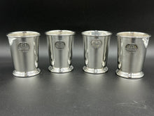 Load image into Gallery viewer, Set of 4 Kentucky Derby Silverplate Mint Julep Cups Churchill Downs