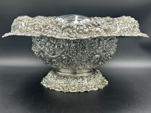 Load image into Gallery viewer, Chrysanthemum by Durgin Hand Chased Sterling Silver Repousse Punch Bowl