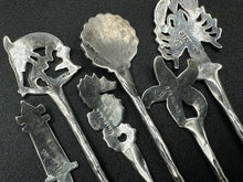 Load image into Gallery viewer, Stavre Gregor Panis  Arts & Crafts Sterling Silver Set of 6 Iced Tea Spoons / Cocktail Stirrers