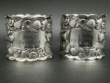 Load image into Gallery viewer, Pair of Sterling Silver Napkin Rings Hizen by Gorham