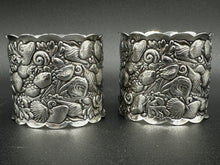 Load image into Gallery viewer, Pair of Sterling Silver Napkin Rings Hizen by Gorham