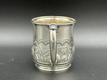 Load image into Gallery viewer, Wood & Hughes Sterling Silver Hand Chased Childs Cup