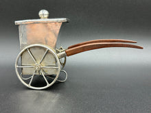 Load image into Gallery viewer, Unusual Mexican Sterling Silver Rickshaw Tea Caddy with Wheels