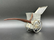 Load image into Gallery viewer, Unusual Mexican Sterling Silver Rickshaw Tea Caddy with Wheels