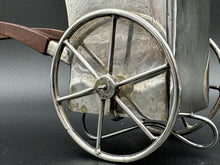 Load image into Gallery viewer, Unusual Mexican Sterling Silver Rickshaw Tea Caddy with Wheels
