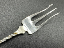 Load image into Gallery viewer, Lily of the Valley by Whiting Sterling Silver Twisted Handle Cocktail Fork