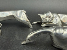 Load image into Gallery viewer, Vintage Christofle Assorted Animals Silver Plated Knife Rests by Orfèvrerie Gallia 20th Century