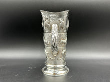Load image into Gallery viewer, An Aesthetic Movement Irish Sterling Silver Two Handle Loving Cup Vase