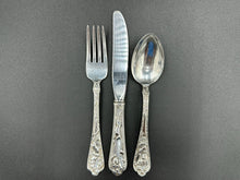 Load image into Gallery viewer, Reed & Barton Animals 3 Piece Silverplate Childs Set