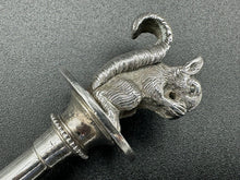 Load image into Gallery viewer, Sterling Silver Figural Squirrel Serving Spoon Ball Black & Co