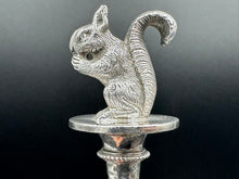 Load image into Gallery viewer, Sterling Silver Figural Squirrel Serving Spoon Ball Black & Co