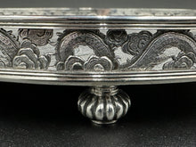 Load image into Gallery viewer, Chinese Export Silver Tray by Wang Hing w/ Fitted Box