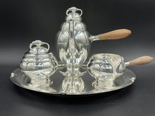 Load image into Gallery viewer, Antique Art Deco Julius O. Randahl Sterling Silver Three Piece Tea, Coffee Set