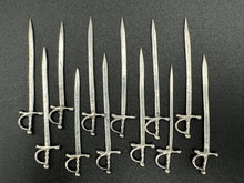 Load image into Gallery viewer, Set of 12 Sterling Silver Figural Sword Hors D'oeuvre Picks