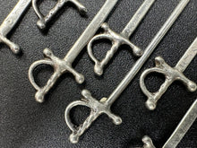 Load image into Gallery viewer, Set of 12 Sterling Silver Figural Sword Hors D'oeuvre Picks