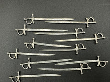 Load image into Gallery viewer, Set of 12 Sterling Silver Figural Sword Hors D'oeuvre Picks