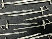 Load image into Gallery viewer, Set of 12 Sterling Silver Figural Sword Hors D'oeuvre Picks