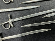Load image into Gallery viewer, Set of 12 Sterling Silver Figural Sword Hors D'oeuvre Picks