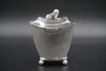 Load image into Gallery viewer, Dutch Sterling Silver Tea Caddy with Lion Finial