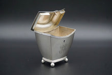 Load image into Gallery viewer, Dutch Sterling Silver Tea Caddy with Lion Finial
