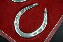 Load image into Gallery viewer, Boxed Set of 4 English Sterling Silver Horseshoe Napkin Rings Francis Howard Sheffield 1972