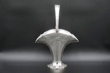 Load image into Gallery viewer, Floral Sterling Silver Basket with Folding Handle by Lebkuecher & Co