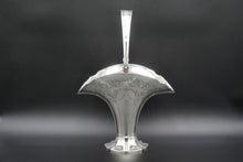 Load image into Gallery viewer, Floral Sterling Silver Basket with Folding Handle by Lebkuecher & Co