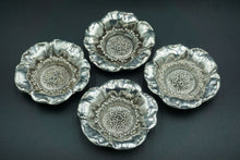 Load image into Gallery viewer, Sterling Silver Poppy Motif Candy Dish Set