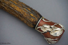 Load image into Gallery viewer, Mixed Metals Copper & Sterling Silver Stag Handle Carving Set