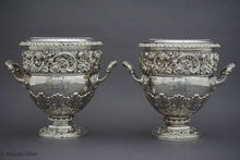 Load image into Gallery viewer, Pair of English Silver Wine Coolers by S.C. Younge & Co