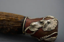 Load image into Gallery viewer, Mixed Metals Copper & Sterling Silver Stag Handle Carving Set