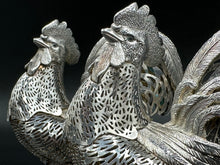 Load image into Gallery viewer, Christofle Paris Silverplated Fighting Cocks Pierced
