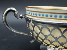 Load image into Gallery viewer, Set of 8 Tiffany Blue Dot Sterling Silver Bouillon Cups w/ Saucers by Lenox for Tiffany &amp; Co
