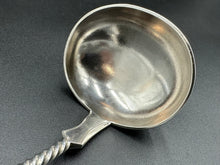 Load image into Gallery viewer, Duhme &amp; Co Coin Silver Twisted Handle Soup Ladle Cincinnati Ohio c. 1860
