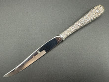 Load image into Gallery viewer, Boxed Set of 8 Sterling Silver Steak Knives Repousse by S. Kirk &amp; Son
