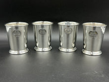 Load image into Gallery viewer, Set of 4 Kentucky Derby Silverplate Mint Julep Cups Churchill Downs
