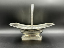 Load image into Gallery viewer, English Sterling Silver Basket with Folding Handle London c. 1812
