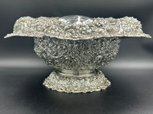 Load image into Gallery viewer, Chrysanthemum by Durgin Hand Chased Sterling Silver Repousse Punch Bowl
