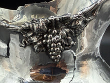 Load image into Gallery viewer, Sterling Silver Hammered Water Pitcher with Grape Border by Shreve
