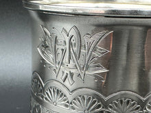 Load image into Gallery viewer, Wood &amp; Hughes Sterling Silver Hand Chased Childs Cup
