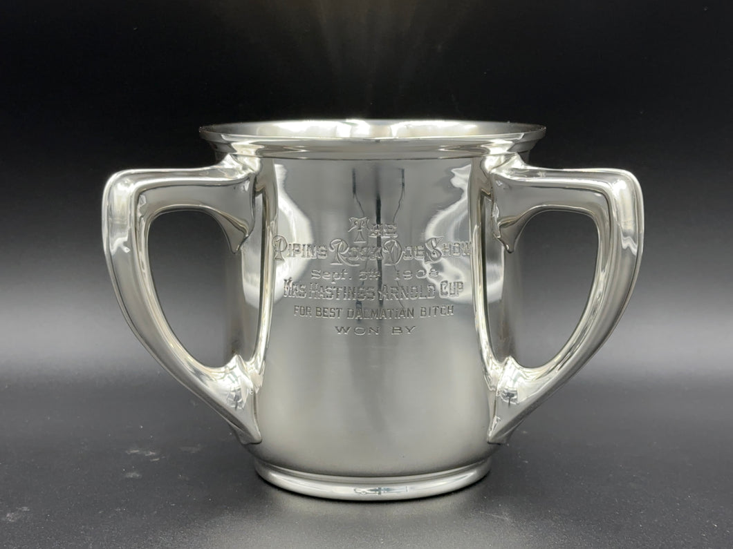 Piping Rock Dog Show Sterling Silver Three Handle Loving Cup by Gorham