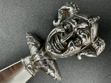 Load image into Gallery viewer, Art Nouveau Sterling Silver Figural Jester Shoehorn by Unger Brothers
