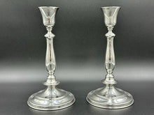 Load image into Gallery viewer, Mexican Sterling Silver Candlesticks by Juventino Lopez Reyes c.1935 All Silver
