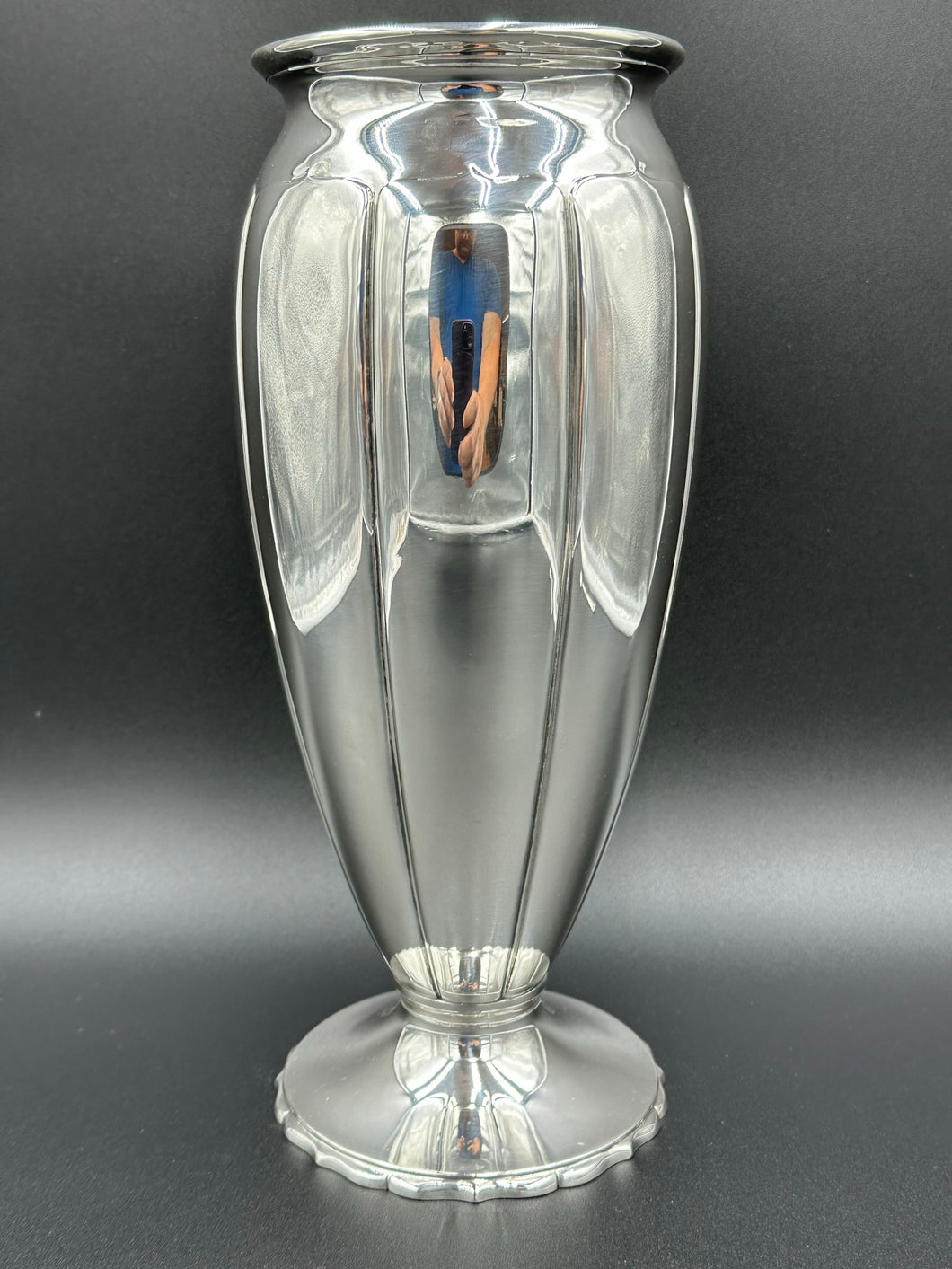 Sterling Silver 12 inch Vase by Richard Dimes circa 1920