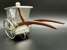 Load image into Gallery viewer, Unusual Mexican Sterling Silver Rickshaw Tea Caddy with Wheels
