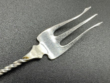 Load image into Gallery viewer, Lily of the Valley by Whiting Sterling Silver Twisted Handle Cocktail Fork
