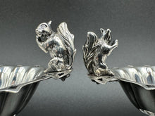 Load image into Gallery viewer, Figural Sterling Silver Squirrel Salt Cellars by Gorham

