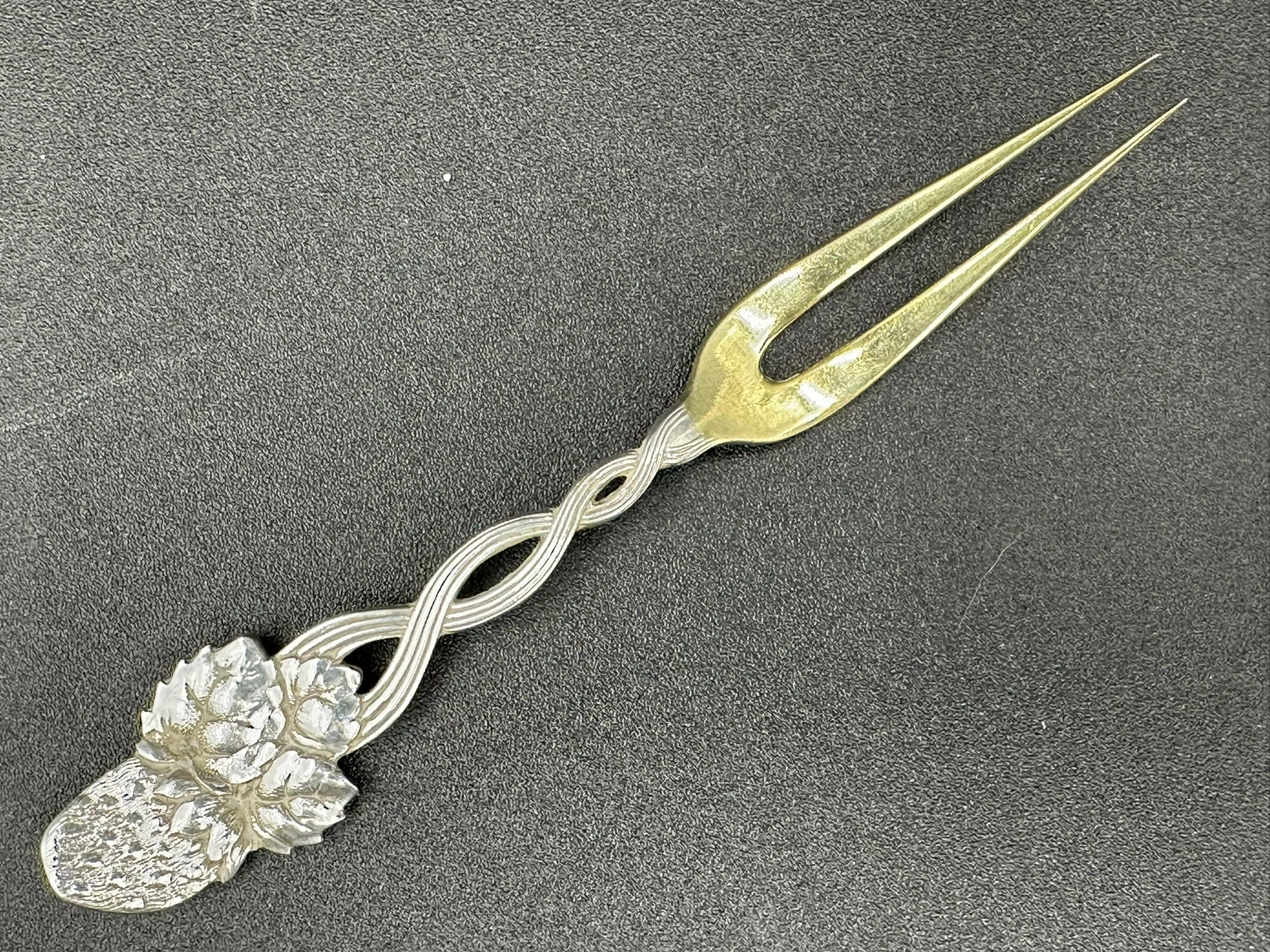 Set of 12 Sterling Silver Strawberry Forks by Tiffany & Co