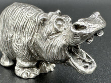 Load image into Gallery viewer, Sterling Silver Cast Figural Hippopotamus Paper Weight
